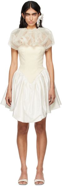 Nicklas Skovgaard Robe courte Abigael beige exclusive à SSENSE - Mariage