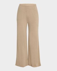 Wide-Leg Stretch Linen Lounge Pants