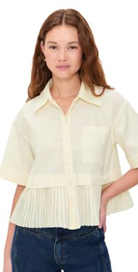 Sea Solene Solid Combo Shirt Cream L