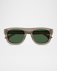 Men's New Pop Web 52mm Square Acetate Sunglasses