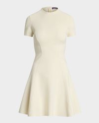 Structured Jersey Knit Flare Dress