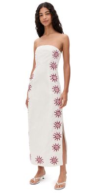 The Wolf Gang Sueno Strapless Maxi Dress Ivory L