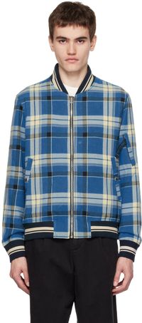 PS by Paul Smith Blue Check Bomber Jacket