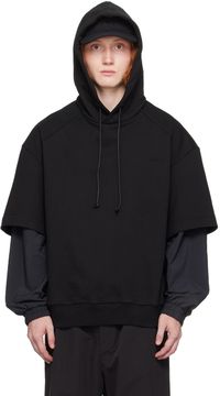 Juun.J Black Dual Sleeve Hoodie