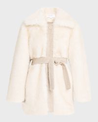 Belted Faux Fur Coat