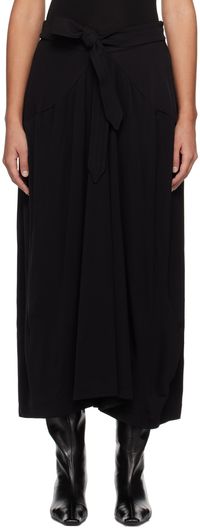 BITE Black Self-Tie Maxi Skirt