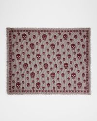 Men's Skull Houndstooth Scarf