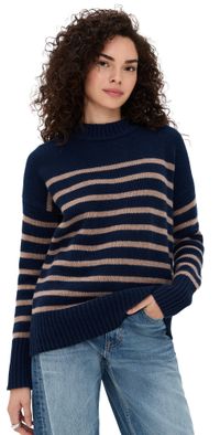 La Ligne Marin Sweater Navy/Tan XL