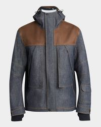 Men's Contrast Yoke Langtang Jacket
