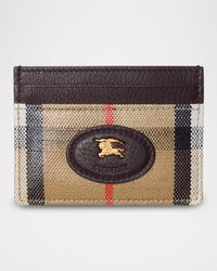 Highlands Check Jacquard Leather Card Case