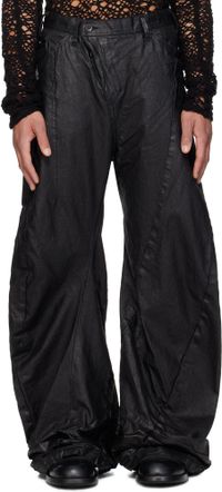Julius Black Mylar Curved Jeans