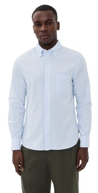 Officine Generale New Candy Stripe Oxford Button Down Shirt Candy Stripe L