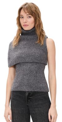 Line & Dot Theron Turtleneck Sweater Grey S