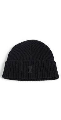 AMI Felted Beanie Noir/Noir One Size