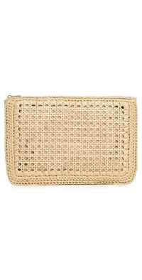 Caterina Bertini Woven Clutch Nat One Size