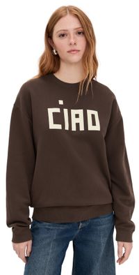 Clare V. Oversized Sweatshirt Chocolate S