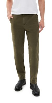 AG Archie Sueded Italian Twill Straight Trouser 31 Sulfur Shady Moss 40
