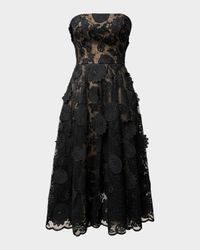 Kailyn Strapless Embroidered Midi Dress