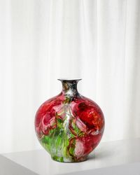 Handpainted Abstract Floral Vase