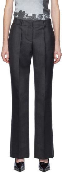 OUR LEGACY Pantalon gris à taille basse