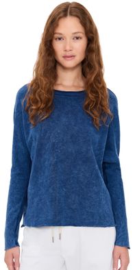 Frank & Eileen Anna Long Sleeve Capelet Sweatshirt Indigo Mineral S