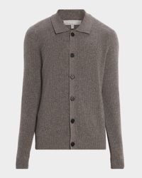 Men's Cashmere Rib Knit Overshirt