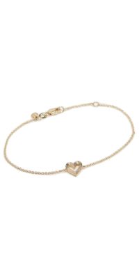 Sydney Evan 14k Fluted Heart Bracelet Yellow Gold One Size