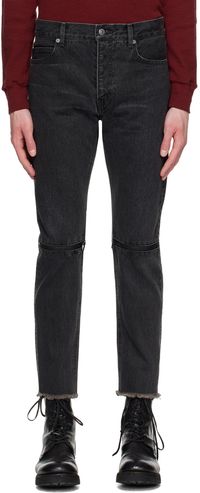 UNDERCOVER Black Zip Jeans