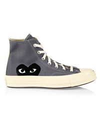 Women's CdG PLAY x Converse Unisex Chuck Taylor All Star Peek-A-Boo High-Top Sneakers - Grey - Size 12