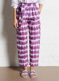 Petite Mendigote - Pantalan droit en coton - Taille 44 - Violet