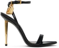 TOM FORD Sandales à talon aiguille noires à cadenas
