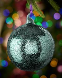 Midnight Blue Beaded Glass Ornament