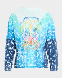 Men's Organic Cotton Surf Lotus Tie-Dye Long-Sleeve T-Shirt