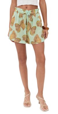 Ulla Johnson Bijou Coverup Shorts WATER BLOSSOMS L