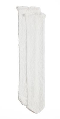 High Heel Jungle Gigi Lace Knee Socks White One Size
