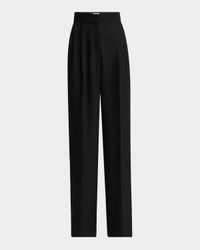 Pleated Wide-Leg Trousers