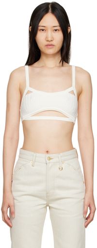 JACQUEMUS Soutien-gorge de style bandeau Bellinu blanc