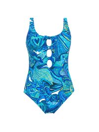 Women's Alysa One-Piece Swimsuit - Blue Multi - Size XL