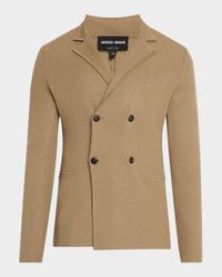 Men's Wool-Cashmere Rib Stitch Blazer