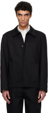 AMOMENTO Black Pocket Denim Jacket