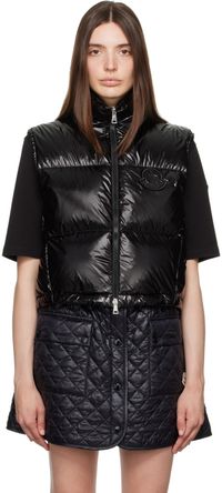 Moncler Veste Blavet noire rembourrée en duvet