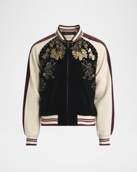 Men's Velvet Embroidered Full-Zip Blouson