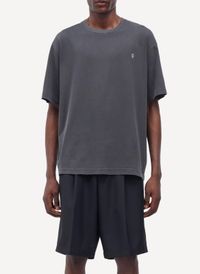 Samsoe Samsoe - Tee-shirt col rond en coton bio mélangé - Taille XL - Noir