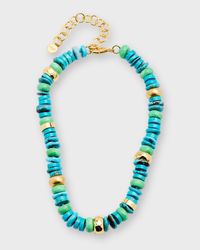 Blue and Green Turquoise Strand Necklace