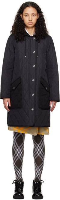 Burberry Blouson matelassé noir à technologie de thermorégulation