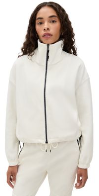 James Perse Matte Scuba Full Zip Jacket Ivory 1