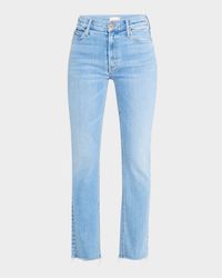 The Mid-Rise Dazzler Ankle Fray Jeans