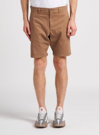 Knowledge Cotton Apparel - Bermuda droit en coton bio stretch - Taille 34 - Beige