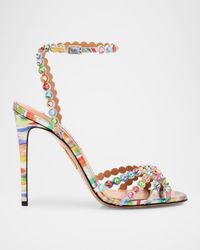 Tequila Brush Strokes Printed Stiletto Sandals