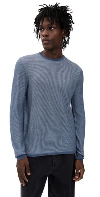 rag & bone Gregory Merino Long Sleeve Crew Lblue S
